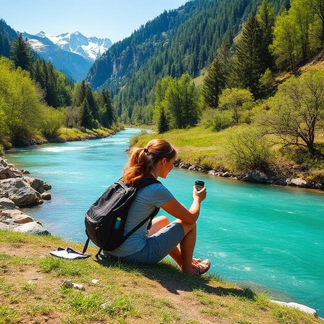 MY SLOVENIAN JOURNEY – PART 10 Budget Travel Guide: How to Explore Slovenia Without Breaking the Bank 1 Backpacker enjoying a budget break by the Soča river in Slovenia